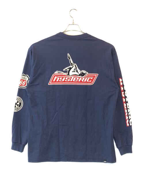 Hysteric Glamour（ヒステリックグラマー）Hysteric Glamour (ヒステリックグラマー) MOTOR CITY FEVER Tシャツ ネイビー サイズ:XLの古着・服飾アイテム