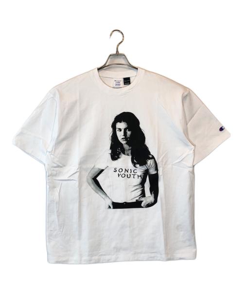 Champion（チャンピオン）Champion (チャンピオン) SONIC YOUTH (ソニックユース) プリントTシャツ ホワイト サイズ:X-LARGEの古着・服飾アイテム