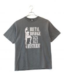 Hysteric Glamour（ヒステリックグラマー）の古着「BRUTAL BONDAGE Tシャツ」｜グレー