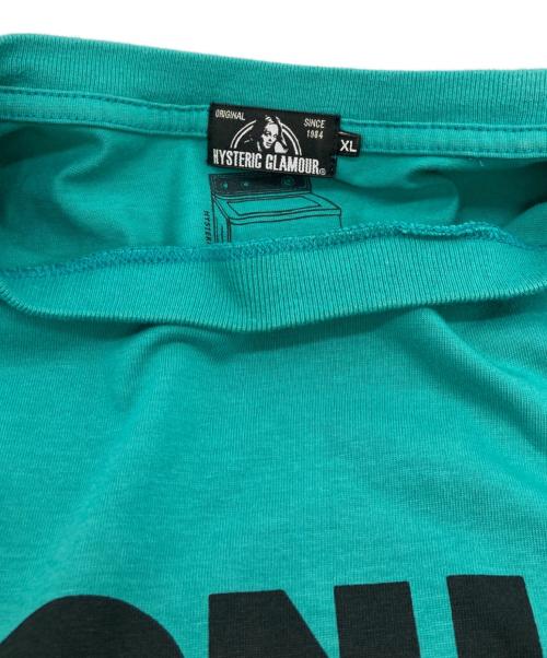 Hysteric Glamour（ヒステリックグラマー）Hysteric Glamour (ヒステリックグラマー) HERE WHERE Tシャツ スカイブルー サイズ:XLの古着・服飾アイテム