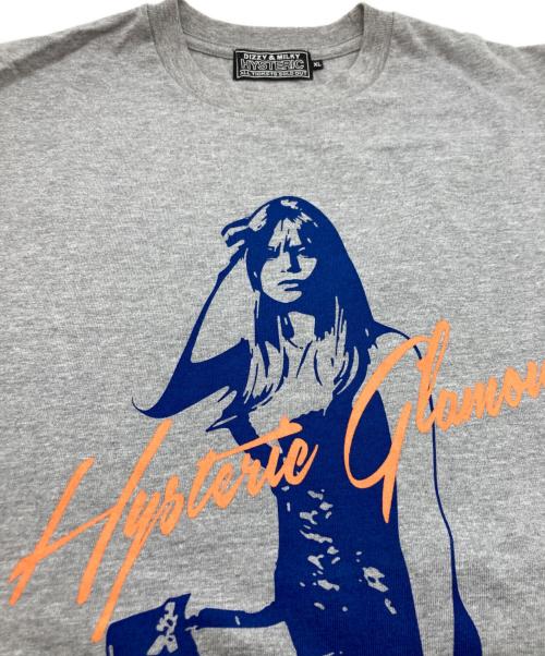 Hysteric Glamour（ヒステリックグラマー）Hysteric Glamour (ヒステリックグラマー) LOVE IT Tシャツ グレー サイズ:XLの古着・服飾アイテム