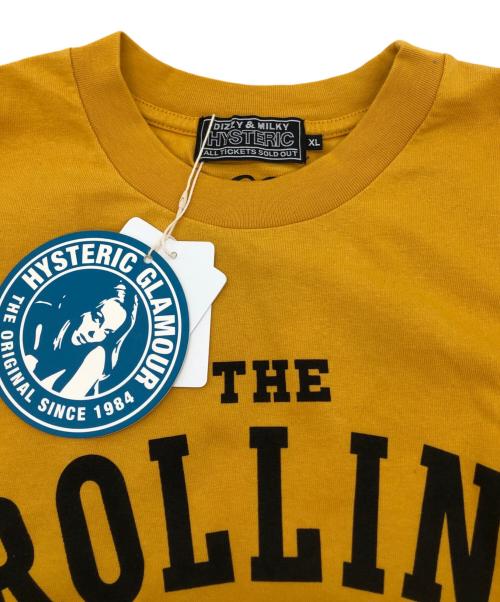 Hysteric Glamour（ヒステリックグラマー）Hysteric Glamour (ヒステリックグラマー) THE ROLLING STONES/HYSTERIC&STEEL WHEELS Tシャツ イエロー サイズ:SIZE LL 未使用品の古着・服飾アイテム