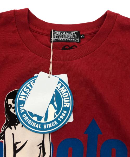 Hysteric Glamour（ヒステリックグラマー）Hysteric Glamour (ヒステリックグラマー) THE ROLLING STONES GIRL&TONGUE Tシャツ レッド サイズ:XL 未使用品の古着・服飾アイテム