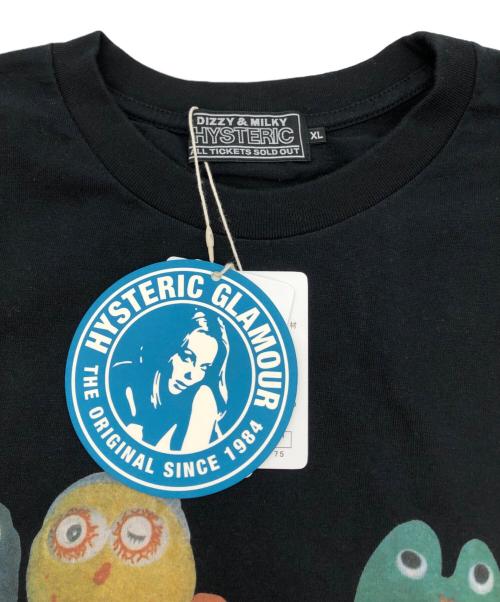 Hysteric Glamour（ヒステリックグラマー）Hysteric Glamour (ヒステリックグラマー) HYSTERIC DOLLS / プリント Tシャツ ブラック サイズ:XL 未使用品の古着・服飾アイテム
