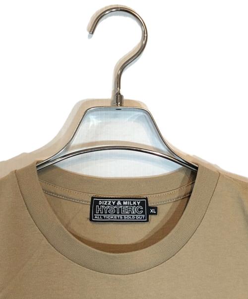 Hysteric Glamour（ヒステリックグラマー）Hysteric Glamour (ヒステリックグラマー) SEE NO EVIL刺繍 Tシャツ ベージュ サイズ:XLの古着・服飾アイテム