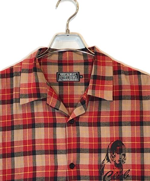 Hysteric Glamour（ヒステリックグラマー）Hysteric Glamour (ヒステリックグラマー) CLUB HYSTERIC オープンカラーシャツ レッド サイズ:XLの古着・服飾アイテム