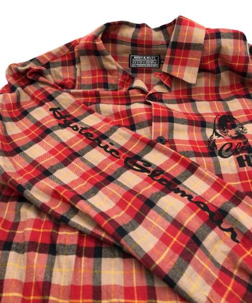 Hysteric Glamour（ヒステリックグラマー）Hysteric Glamour (ヒステリックグラマー) CLUB HYSTERIC オープンカラーシャツ レッド サイズ:XLの古着・服飾アイテム