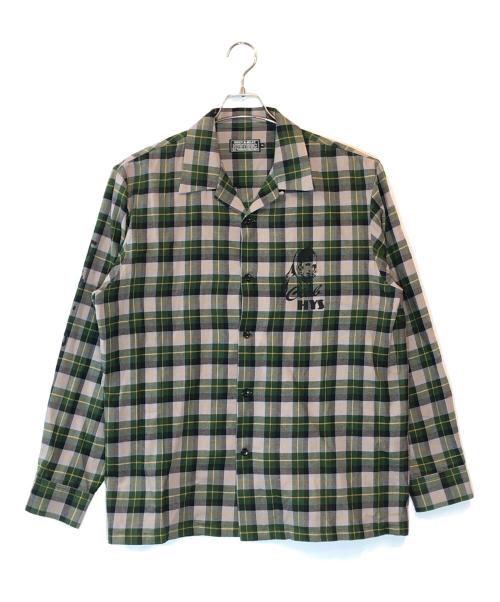 Hysteric Glamour（ヒステリックグラマー）Hysteric Glamour (ヒステリックグラマー) CLUB HYSTERIC オープンカラーシャツ グリーン サイズ:XLの古着・服飾アイテム