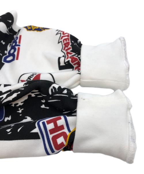 Hysteric Glamour（ヒステリックグラマー）Hysteric Glamour (ヒステリックグラマー) 4GIRLS柄 ジップパーカー ホワイト×ブラック サイズ:XLの古着・服飾アイテム