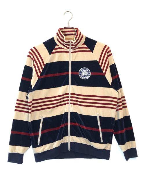 Hysteric Glamour（ヒステリックグラマー）Hysteric Glamour (ヒステリックグラマー) HYS SOUND ワッペン付きジャージ ベージュ×ネイビー サイズ:Lの古着・服飾アイテム