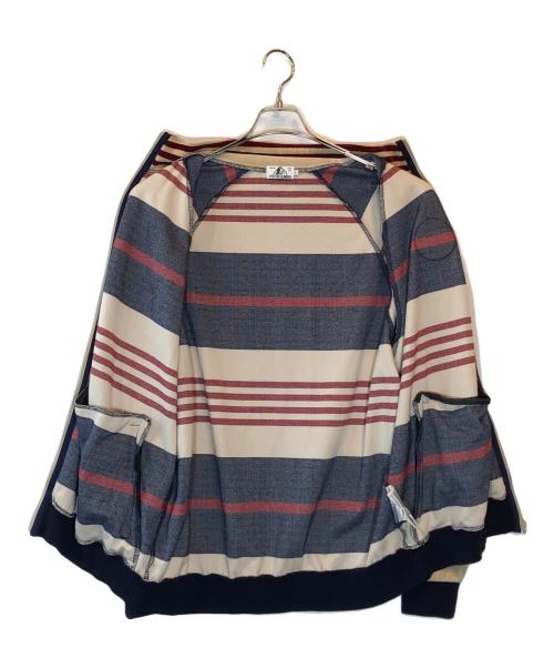 Hysteric Glamour（ヒステリックグラマー）Hysteric Glamour (ヒステリックグラマー) HYS SOUND ワッペン付きジャージ ベージュ×ネイビー サイズ:Lの古着・服飾アイテム