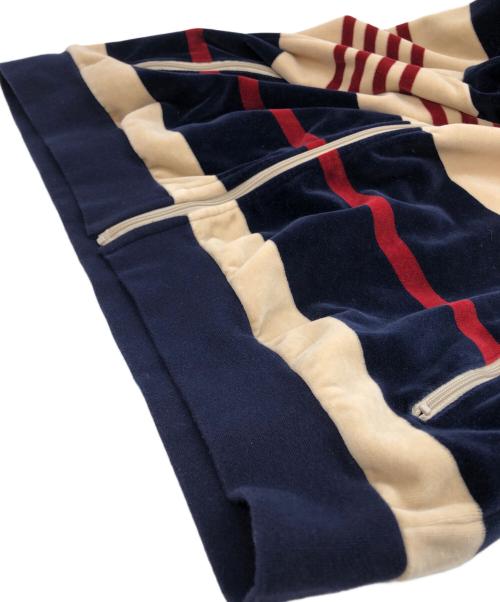 Hysteric Glamour（ヒステリックグラマー）Hysteric Glamour (ヒステリックグラマー) HYS SOUND ワッペン付きジャージ ベージュ×ネイビー サイズ:Lの古着・服飾アイテム