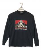 Hysteric Glamourヒステリックグラマー）の古着「GREATEST PARTY SOUNDS Tシャツ」｜ブラック