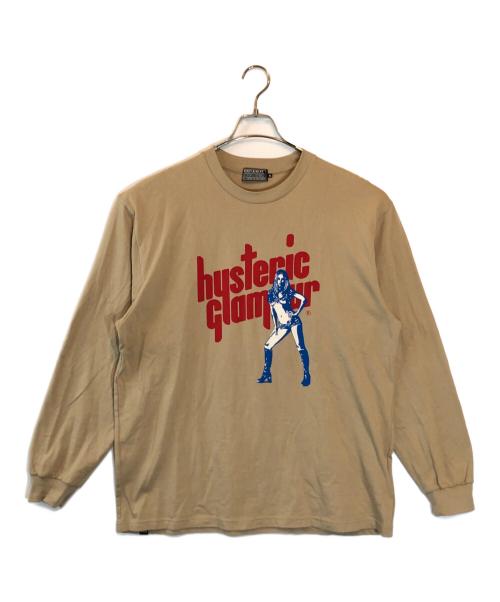 Hysteric Glamour（ヒステリックグラマー）Hysteric Glamour (ヒステリックグラマー) SOUND VIBRATION Tシャツ ベージュ サイズ:XLの古着・服飾アイテム