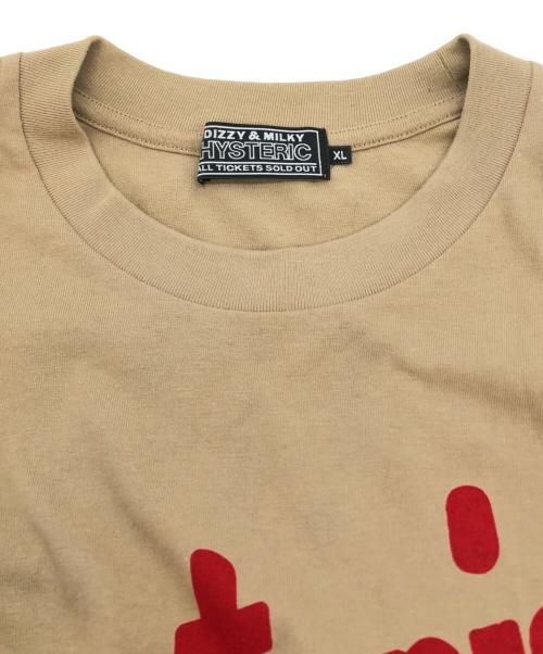 Hysteric Glamour（ヒステリックグラマー）Hysteric Glamour (ヒステリックグラマー) SOUND VIBRATION Tシャツ ベージュ サイズ:XLの古着・服飾アイテム
