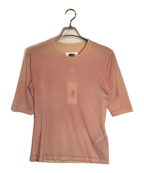 MM6 Maison Margiela（エムエムシックスメゾンマルジェラ）MM6 Maison Margiela (エムエムシックスメゾンマルジェラ) Body Con Tee ピンク サイズ:SIZE M (MEN SIZE S) 未使用品の古着・服飾アイテム