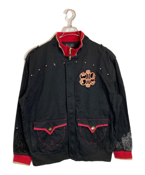 Coogi（クージー）COOGI (クージー) スタッズ デザインジャケット ブラック サイズ:XXLの古着・服飾アイテム