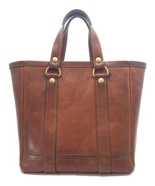 Herz（ヘルツ）Herz (ヘルツ) レザートートバッグ ブラウンの古着・服飾アイテム