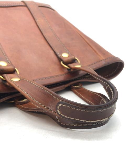 Herz（ヘルツ）Herz (ヘルツ) レザートートバッグ ブラウンの古着・服飾アイテム
