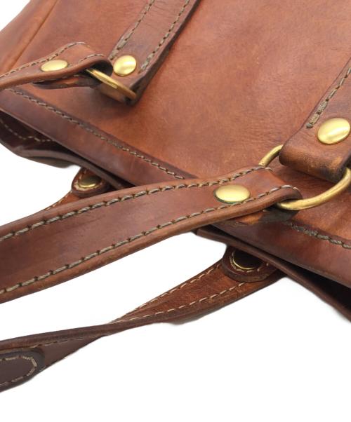Herz（ヘルツ）Herz (ヘルツ) レザートートバッグ ブラウンの古着・服飾アイテム
