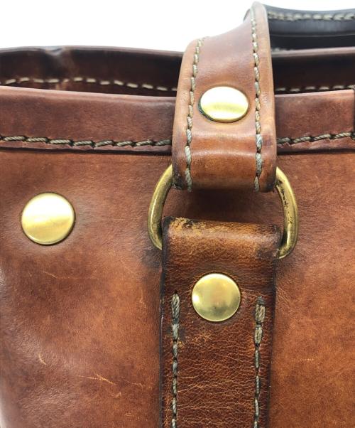 Herz（ヘルツ）Herz (ヘルツ) レザートートバッグ ブラウンの古着・服飾アイテム