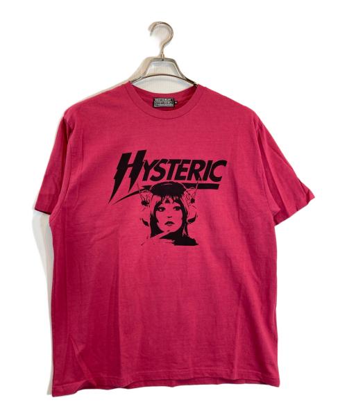 Hysteric Glamour（ヒステリックグラマー）Hysteric Glamour (ヒステリックグラマー) HI-FI CLUB Tシャツ ピンク サイズ:XLの古着・服飾アイテム