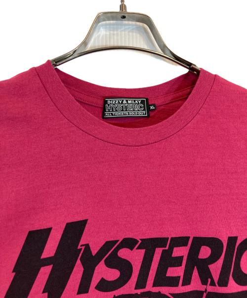 Hysteric Glamour（ヒステリックグラマー）Hysteric Glamour (ヒステリックグラマー) HI-FI CLUB Tシャツ ピンク サイズ:XLの古着・服飾アイテム
