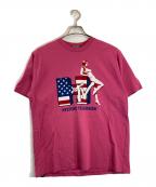 Hysteric Glamourヒステリックグラマー）の古着「HYSTERIC TELEVISION Tシャツ」｜ピンク