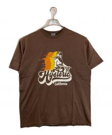 Hysteric Glamour（ヒステリックグラマー）の古着「バイクガール プリント Tシャツ」｜ブラウン