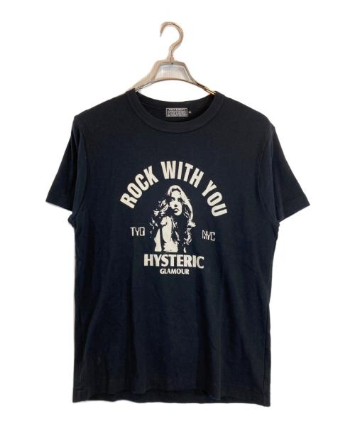 Hysteric Glamour（ヒステリックグラマー）Hysteric Glamour (ヒステリックグラマー) ROCK W YOU Tシャツ ブラック サイズ:XLの古着・服飾アイテム