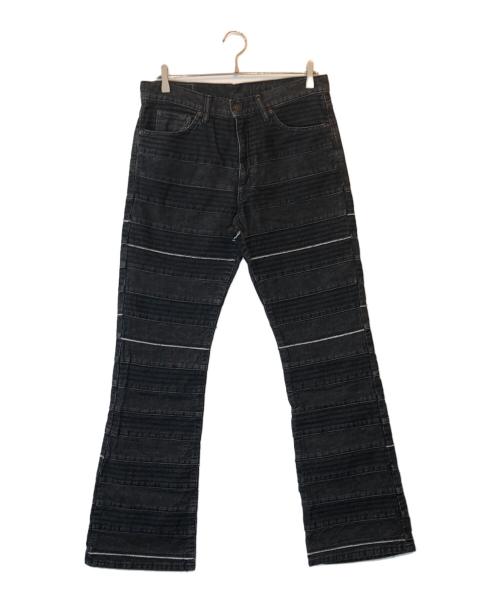 Hysteric Glamour（ヒステリックグラマー）Hysteric Glamour (ヒステリックグラマー) スクラッチフレアデニムパンツ ブラック サイズ:32の古着・服飾アイテム