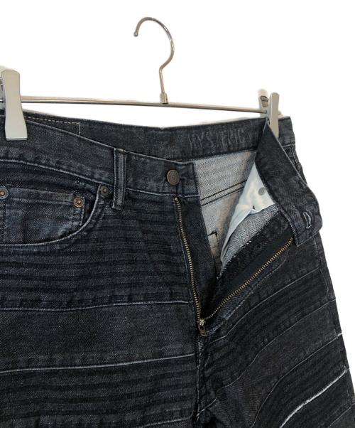 Hysteric Glamour（ヒステリックグラマー）Hysteric Glamour (ヒステリックグラマー) スクラッチフレアデニムパンツ ブラック サイズ:32の古着・服飾アイテム