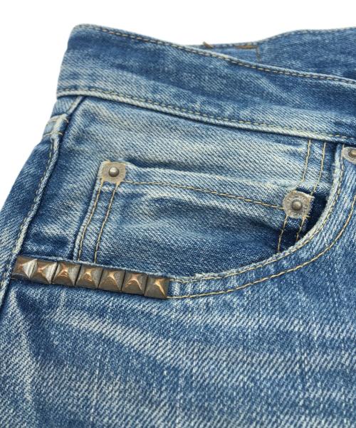 Hysteric Glamour（ヒステリックグラマー）Hysteric Glamour (ヒステリックグラマー) TSUYOSHI NOGUCHI (ツヨシ ノグチ) RW CLASH加工 60'S XX デニム ストレート パンツ インディゴ サイズ:32の古着・服飾アイテム