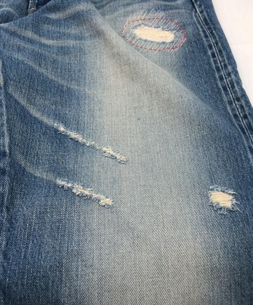 Hysteric Glamour（ヒステリックグラマー）Hysteric Glamour (ヒステリックグラマー) TSUYOSHI NOGUCHI (ツヨシ ノグチ) RW CLASH加工 60'S XX デニム ストレート パンツ インディゴ サイズ:32の古着・服飾アイテム