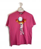Hysteric Glamourヒステリックグラマー）の古着「HYSTERIC SAVES Tシャツ」｜ピンク