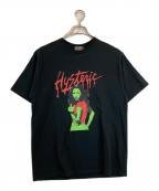 Hysteric Glamourヒステリックグラマー）の古着「MONDO ROCK プリントTシャツ」｜ブラック