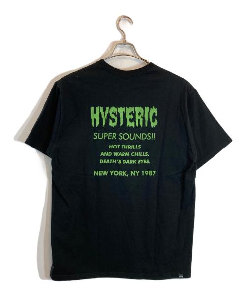 Hysteric Glamour（ヒステリックグラマー）Hysteric Glamour (ヒステリックグラマー) MONDO ROCK プリントTシャツ ブラック サイズ:XLの古着・服飾アイテム