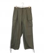 ATONエイトン）の古着「KYOTO TSURIZOME COTTON WIDE EAZY CARGO PANTS」｜オリーブ
