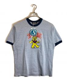 Hysteric Glamour（ヒステリックグラマー）の古着「FIRE BEAR GLITTER Tシャツ」｜ブルー