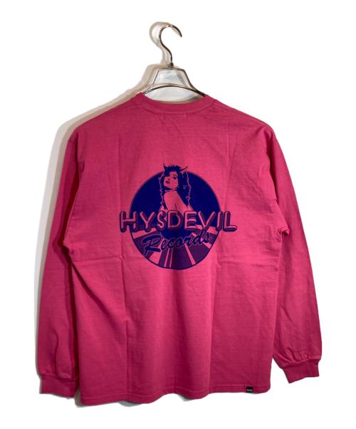 Hysteric Glamour（ヒステリックグラマー）Hysteric Glamour (ヒステリックグラマー) HYSDEVIL RECORDS Tシャツ ピンク サイズ:XLの古着・服飾アイテム