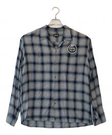 Schott（ショット）の古着「RAYON OMBRE LS SHIRT」｜ブルー