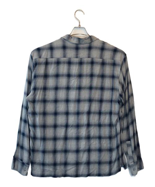 Schott（ショット）Schott (ショット) RAYON OMBRE LS SHIRT ブルー サイズ:XLの古着・服飾アイテム