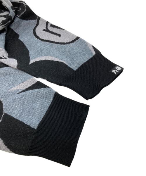 A BATHING APE（ア ベイシング エイプ）A BATHING APE (ア ベイシング エイプ) NEIGHBORHOOD (ネイバーフッド) BAPE NBHD RELAXED FIT KNIT リラックスフィットニット ブラック サイズ:XLの古着・服飾アイテム