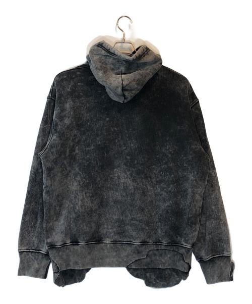 DIESEL（ディーゼル）DIESEL (ディーゼル) ダブルレイヤープルオーバーパーカー グレー サイズ:Mの古着・服飾アイテム