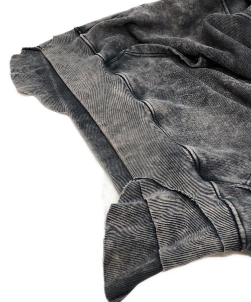 DIESEL（ディーゼル）DIESEL (ディーゼル) ダブルレイヤープルオーバーパーカー グレー サイズ:Mの古着・服飾アイテム