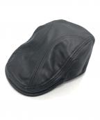 Schottショット）の古着「シープスキンレザーハンチング」｜ブラック