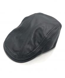 Schott（ショット）の古着「シープスキンレザーハンチング」｜ブラック