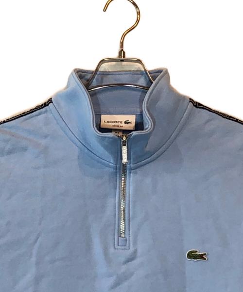 LACOSTE（ラコステ）LACOSTE (ラコステ) スリーブテーピングハーフジップスタンドカラースウェット ブルー サイズ:XLの古着・服飾アイテム