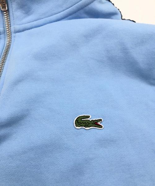 LACOSTE（ラコステ）LACOSTE (ラコステ) スリーブテーピングハーフジップスタンドカラースウェット ブルー サイズ:XLの古着・服飾アイテム