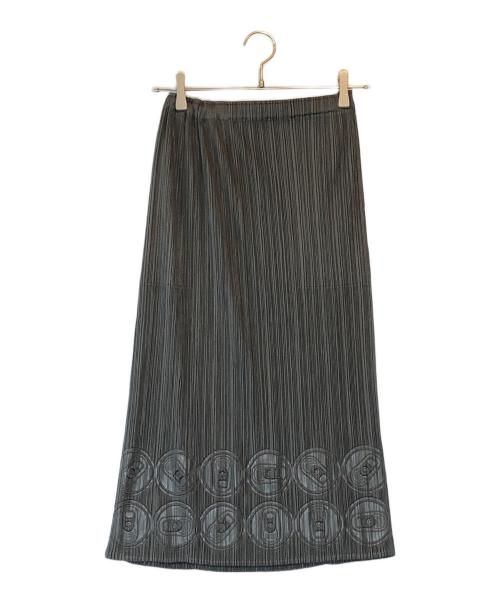 PLEATS PLEASE（プリーツプリーズ）PLEATS PLEASE (プリーツプリーズ) アルミ缶型押しプリーツスカート グレー サイズ:2の古着・服飾アイテム